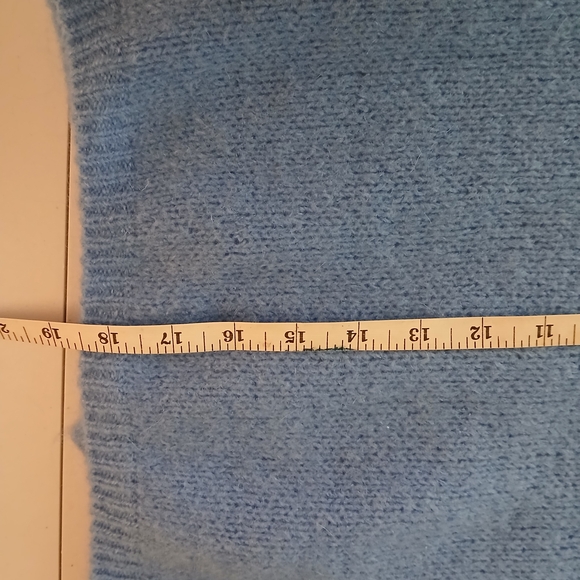 Blue Knit V-Neck Cardigan - Picture 8 of 9